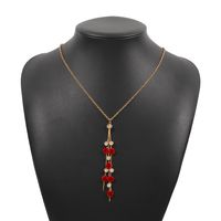 Simple Flower Inlaid Pearl Necklace Jewelry Set Wholesale sku image 3