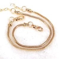 Copper Plated Chain Snake Bone Chain Gold Plated Chain Lobster Clasp Bracelet main image 3
