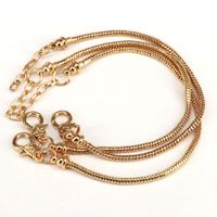 Copper Plated Chain Snake Bone Chain Gold Plated Chain Lobster Clasp Bracelet main image 5
