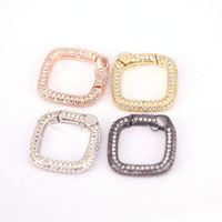 Fashion Connection Buckle Copper Gold-plated Micro-inlaid Zircon Jewelry Accessories main image 1