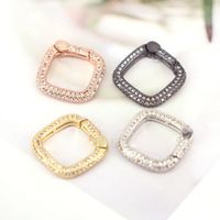 Fashion Connection Buckle Copper Gold-plated Micro-inlaid Zircon Jewelry Accessories main image 3