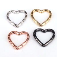 Creative Jewelry Buckle Copper Gold-plated Heart-shaped Bamboo Spring Buckle main image 2