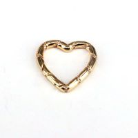 Creative Jewelry Buckle Copper Gold-plated Heart-shaped Bamboo Spring Buckle main image 6