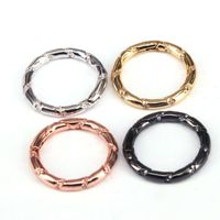 New Style Ring Bamboo Opening Keychain Spring Buckle Jewelry Accessories main image 2