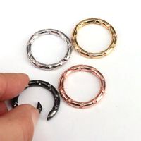 New Style Ring Bamboo Opening Keychain Spring Buckle Jewelry Accessories main image 3