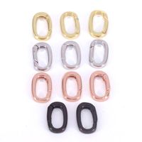 Wholesale Bag Accessories Button Copper Gold-plated Oval Spring Buckle main image 1