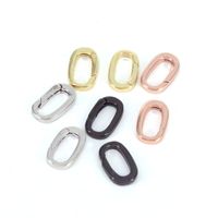 Wholesale Bag Accessories Button Copper Gold-plated Oval Spring Buckle main image 3