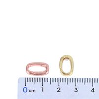 Wholesale Bag Accessories Button Copper Gold-plated Oval Spring Buckle main image 4