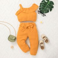 Summer Clothes Suspenders Pants Two-piece Clothing Solid Color Children's Suit main image 1