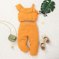 Summer Clothes Suspenders Pants Two-piece Clothing Solid Color Children's Suit main image 3