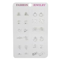 12 Paires De Clous D&#39;oreilles En Argent Conviennent À La Mode Nouvelle Boucle D&#39;oreille Simple En Gros main image 6