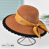 Nuevo Sombrero De Moda De Protección Solar Para Lavabo Al Aire Libre De Hilo De Algodón Tejido De Verano Para Mujer main image 5