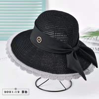 Nuevo Sombrero De Moda De Protección Solar Para Lavabo Al Aire Libre De Hilo De Algodón Tejido De Verano Para Mujer main image 6