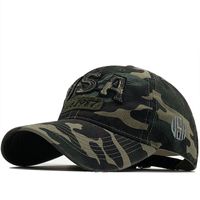 Eagle Embroidery Flag Peaked Cap Cotton Curved Brim Sunshade Camouflage main image 5