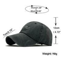 Washed Cotton Wave Embroidery Old Peaked Cap Spring And Summer Outdoor main image 3