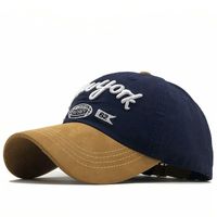 Three-dimensional Embroidery Washed Baseball Letter Embroidered Peaked Cap main image 1