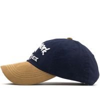 Three-dimensional Embroidery Washed Baseball Letter Embroidered Peaked Cap main image 4