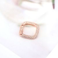 Fashion Connection Buckle Copper Gold-plated Micro-inlaid Zircon Jewelry Accessories sku image 3