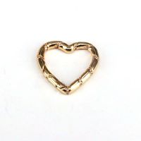 Creative Jewelry Buckle Copper Gold-plated Heart-shaped Bamboo Spring Buckle sku image 3