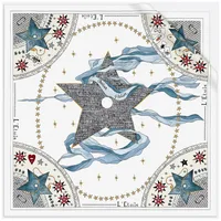 53cm New Tarot Twill Small Square Scarf Ladies Professional Small Scarf sku image 5