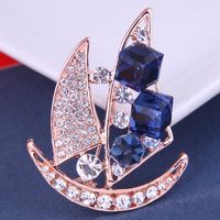 Broche De Diamantes De Aleación Para Damas De Vela Brillante Simple De Moda Coreana main image 1