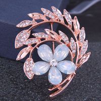 Korean Fashion Simple Flash Diamond Wheat Ear Ladies Alloy Brooch main image 1