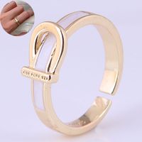 Korean Style Fashion Simple Belt Buckle Open Copper Ring sku image 1