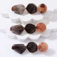 3 Piece Creative Irregular Marble Pattern Simple Hair Clip Set main image 4