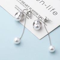 Fashion Classic Glossy Water Drop Pearl Chain Drop Earrings main image 6