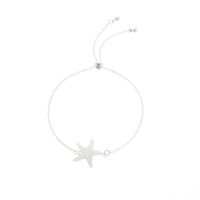 New Simple Fashion Jewelry Starfish Element Sky Blue Luminous Silver Stretchable Adjustable Bracelet Jewelry main image 8