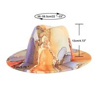 Tie-dyed Wool Top Outdoor Sports Sunshade Jazz Fashion British Adult Hat sku image 7