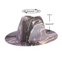 Tie-dyed Wool Top Outdoor Sports Sunshade Jazz Fashion British Adult Hat sku image 9