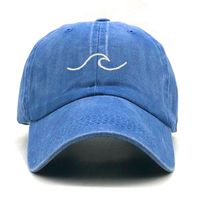 Washed Cotton Wave Embroidery Old Peaked Cap Spring And Summer Outdoor sku image 1