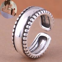 Fashion Retro Simple Geometric Carved Open Copper Ring main image 3