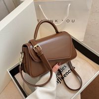 Nouveau Petit Sac Carré De Messager De Couleur Unie Géométrique Pour Femmes 24,5 ** 13,5 * 8,5 Cm main image 5