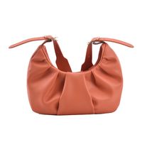 Nueva Moda Primavera Color Sólido Un Hombro Bajo El Brazo Bolso De Nube Plisado 23 * 12 * 7 Cm main image 6