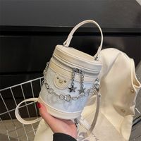 Women's New Texture Portable Bucket Messenger Bag 13.5*16.5*11.5cm main image 1