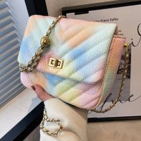 Spring And Summer Small Bag New Rhombus Embossed Chain Bag 22*17*7.5cm main image 1