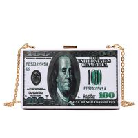 أزياء حقيبة مربع الاكريليك حقيبة نسائية 2022 حقيبة سلسلة الدولار الجديد 18 * 11 * 5 سم main image 6