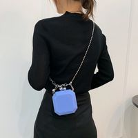 2022 Casual Fashion Mini Solid Color Messenger Small Square Bag 11*11*6cm main image 4