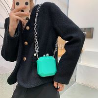 2022 Casual Fashion Mini Solid Color Messenger Small Square Bag 11*11*6cm main image 5