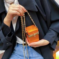 Acrylic Transparent Box Women's Autumn Fashion Jelly Chain Shoulder Messenger Bag 6*9*6cm main image 4