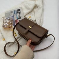 Women's New White Messenger Texture Small Satchel Square Bag 22*15.5*7cm main image 4