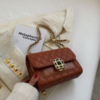 Nuevo Bolso Cuadrado Pequeño De Mensajero De Moda Con Cadena De Rombos De Primavera Para Mujer 19*14*8cm main image 1