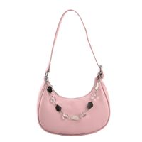 New Fashion One-shoulder Underarm Crescent Dumpling Messenger Bag 24*18*9cm sku image 5