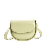 Spring And Summer Women's New Solid Color Messenger Saddle Bag 18*15*6cm sku image 2
