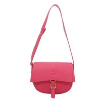 New Fashion Simple Solid Color Messenger Saddle Bag 21*17*7.5cm sku image 2