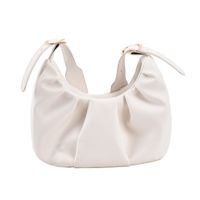 New Fashion Spring Solid Color One-shoulder Underarm Pleated Cloud Bag 23*12*7cm sku image 1
