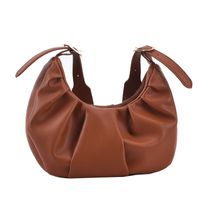 Nueva Moda Primavera Color Sólido Un Hombro Bajo El Brazo Bolso De Nube Plisado 23 * 12 * 7 Cm sku image 5