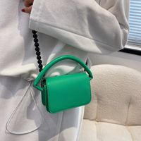 2022 New Acrylic Chain Solid Color Messenger Handbag 13*8.5*5.5cm sku image 2